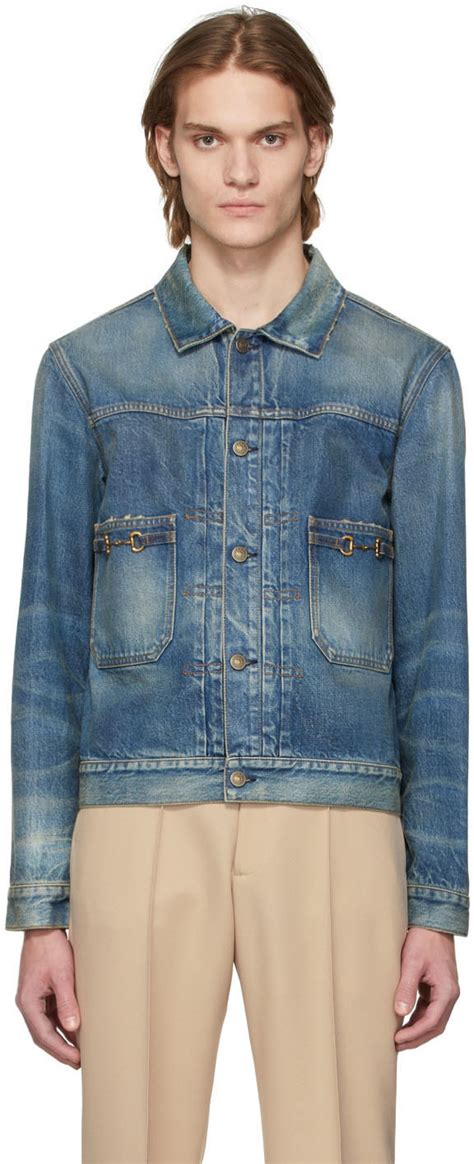 gucci blue denim jacket|Gucci denim jacket vintage.